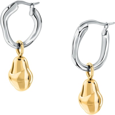 Trussardi Kruhové bicolor náušnice 2v1 z oceli T-Design TJAXA14