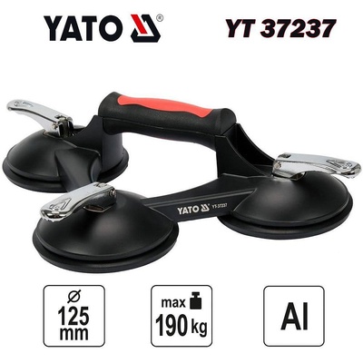TOYA Вакуум вендуза, yato yt 37237, 25 мм, до 190 кг, тройна (uni-08146)