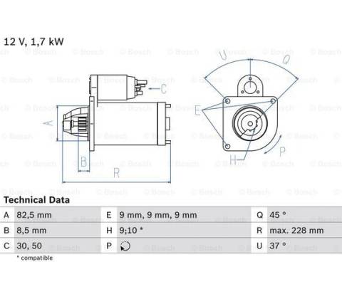 BOSCH Štartér 0986025660