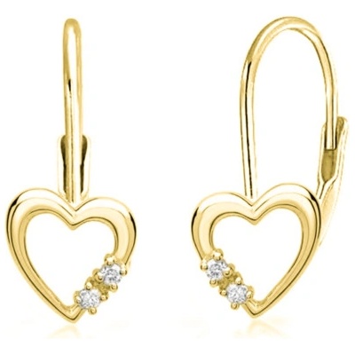 JVD Pozlátené strieborné náušnice so zirkónmi SVLE1262XH2GO00
