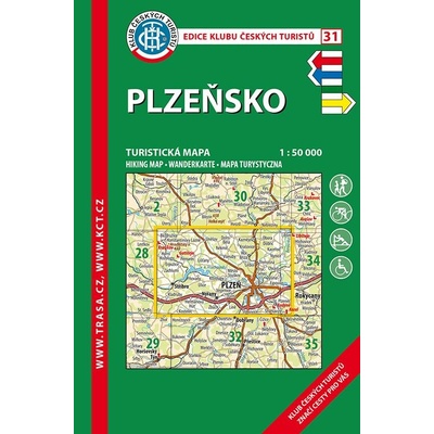 KČT 31 Plzeňsko 1:50 000/turistická mapa