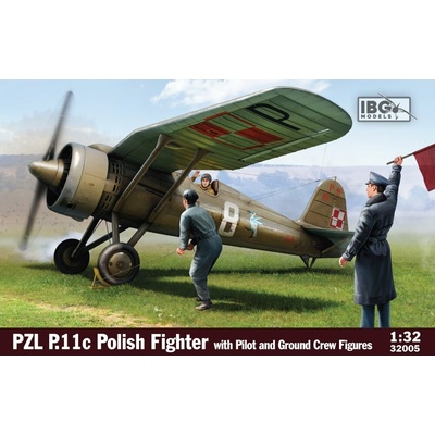 IBG Models PZL P.11c Polish Fighter with Pilot & Ground Crew 1:32