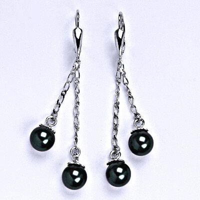 Čištín se Swarovski tahitian-look perlou perly na řetízku NK 1451/27