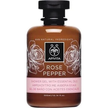 APIVITA Душ гел с натурални етерични масла Розов пипер , Apivita Rose Pepper , 300ml