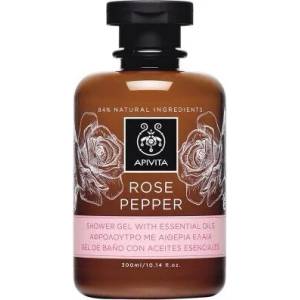 APIVITA Душ гел с натурални етерични масла Розов пипер , Apivita Rose Pepper , 300ml