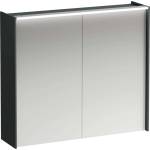 Laufen Lani - Огледален шкаф с LED осветление, 71x82x21 см, 2 врати, сив H4037621122661 (H4037621122661)
