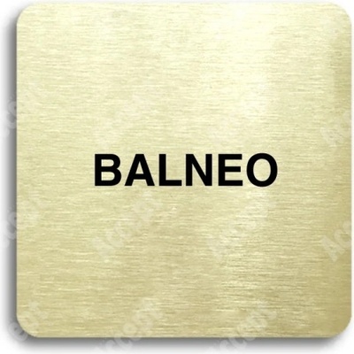 ACCEPT Piktogram balneo - zlatá tabulka - černý tisk bez rámečku