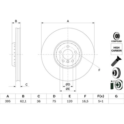 Brzdový kotouč BOSCH 0 986 479 E83