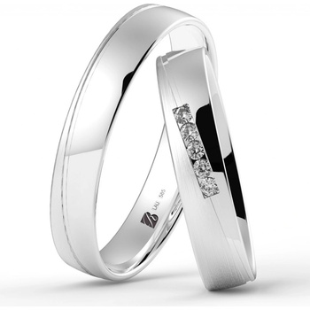 Blink Blink Lesklo-obrúčky z bieleho zlata s kameňmi 8048 BL