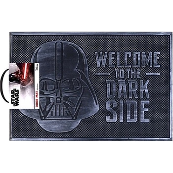 CurePink Gumová Star Wars Hvězdné války Welcome To The Dark Side (60 x 40 cm) šedá [GP85487]