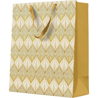 Dárková taška Premium ORNAMENTAL GOLD, large - 26,5x33,5x13 cm