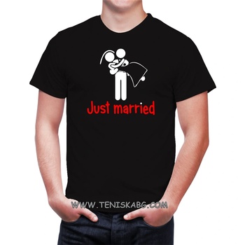 Fruit of the Loom Тениска със щампа - Just Married 2