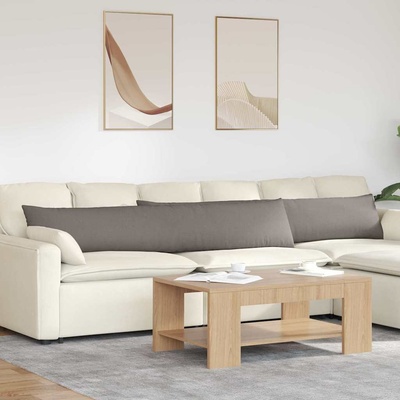vidaXL Диван възглавници 2 pcs Таупе 200 x 40 см текстил (42013874)