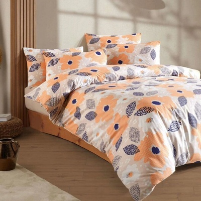 TiaHome Obliečky bavlna Daisy Orange 200x140 90x70