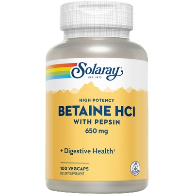 SOLARAY Betaine HCL 650 mg - 100 вег. капсули