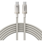 Baseus - Кабел за данни Титан (P10378100G21-01) - USB-C към Type-C, 100W, Бързо зареждане, 480Mbps, 2 м - Galaxy Титан Златен