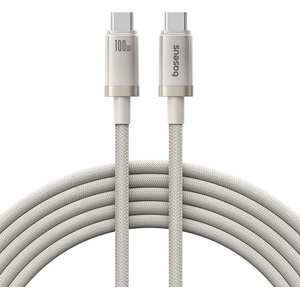 Baseus - Кабел за данни Титан (P10378100G21-01) - USB-C към Type-C, 100W, Бързо зареждане, 480Mbps, 2 м - Galaxy Титан Златен