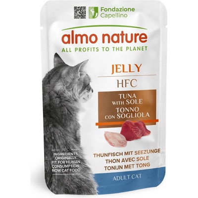 Almo Nature HFC Jelly tuňák a mořský jazyk 24 x 55 g