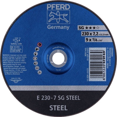 Pferd E 230-7 Brúsny kotúč lomený 230 x 22.23 mm 62223626 10 ks