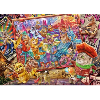 Schmidt Spiele - Puzzle Sundram: Cat Mania - 1 000 piese