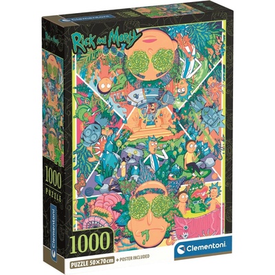 Clementoni Пъзел Clementoni от 1000 части - Рик и Морти, вариант 2 (37511)