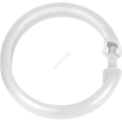 WENKO 19194100 - Пръстени за душ завеса LYGE 6x6 cm бели (WE0280)