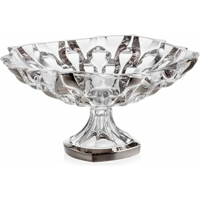 Bohemia Treasury Křišťálová mísa na noze SAMBA-Rhapsody-Platin 35 cm