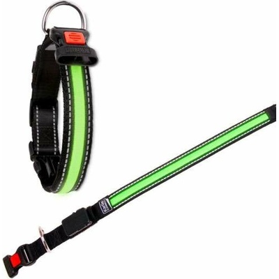 KAR Obojek nylon LED USB nabíjecí