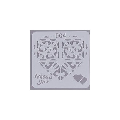 Šablona plast SRDCE 13x13cm