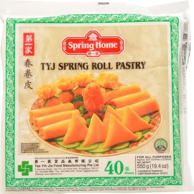 Spring home Těsto na jarní závitky mražené 215 mm / 40 ks 550 g – Zboží Dáma