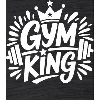 123TRIKO termoska Gym king, bilý potisk 500 ml