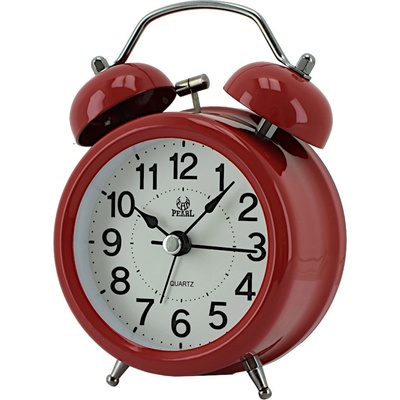 PEARL Retro budík plechový červený G-154
