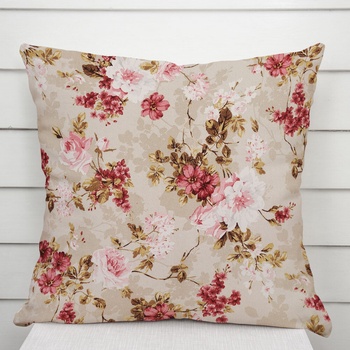 Biante Leona LN-167 Plané ruže na béžovom 50 x 70 cm