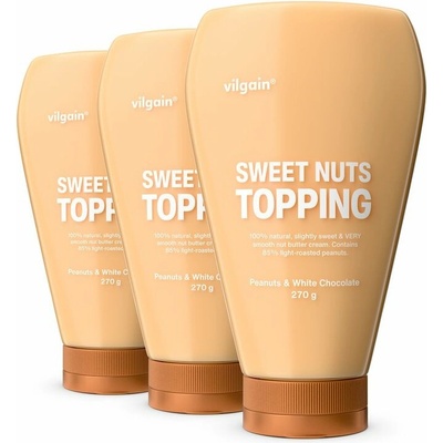 Vilgain Sweet Nuts Topping Arašidy s bielou čokoládou 270 g