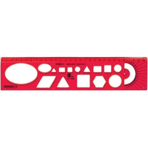 Optima Шаблонна линийка OPTIMA червена 30cm 53047 (53047)