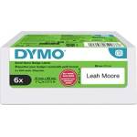 DYMO 2234187, 89 мм x 41 мм, за табелки с имена, подвижни, бели, оригинални хартиени етикети, 6 x 300 бр (2234187)