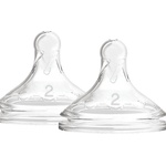Dr. Brown's Биберони за шишета Dr. Brown's Wide-Neck Options+, 2 броя, 3м. + (72239317488) - ozone