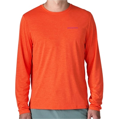Patagonia Мъжка спортна тениска Patagonia L/S Cap Cool Daily Shirt Boardshort Logo Sport shirt - Orange Peel / Light Orange Peel X-Dye - размер XS (216-8004-0111)