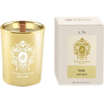 Tiziana Terenzi Vele Gold Glass Candle ароматна свещ с дървен фитил унисекс 500 гр