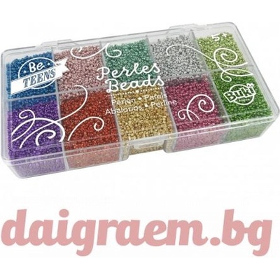 Buki France Кутия с мъниста в цвят металик buki pe013 (bkpe013)