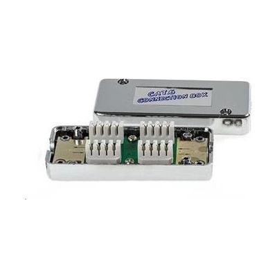 Spojovací box STP Cat6 narážecí, stříbrná