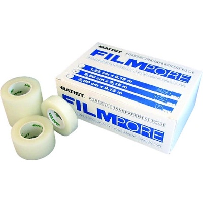 Batist Medical Fixační náplast z porézní transparentní fólie Filmpore 5 cm x 9,15 m