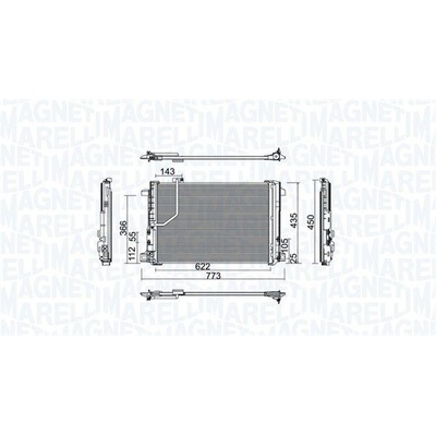 Kondenzátor, klimatizace MAGNETI MARELLI 350203755000