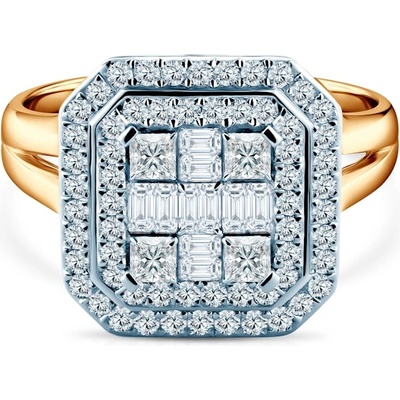 SAVICKI Годежен пръстен Savicki: двуцветно злато, диаманти