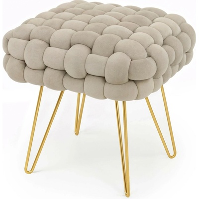 Ak furniture Taburet Dotty béžový