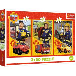 Trefl - Puzzle 3x50 Sam: The team from the fire station - 40 - 99 piese