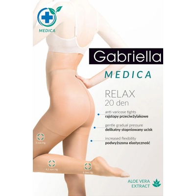 Gabriella Silonkové punčocháče Medica Relax 20 DEN Code 110 Hnědá