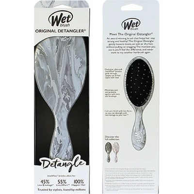 Wet Brush Original Detangler Metallic Marble Четка за коса Silver