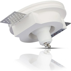 V-TAC gu10 Гипсова Отливка Кръг Издадена Розово Златно Дъно - 3147 (3147)