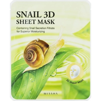 Missha Snail 3D Sheet Mask se šnečím extraktem 23 g – Zboží Dáma